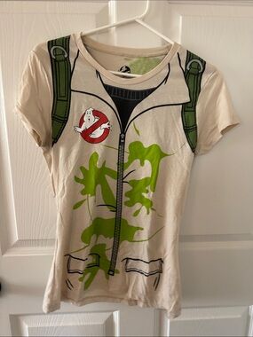 MAD Engine Cream Short-Sleeve Tee with Green Ghostbusters Graphic